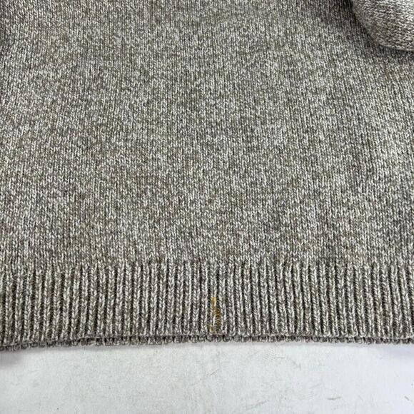 L.L. Bean Mens Lambs Wool Pullover Sweater Siz M Tall 1/4 Button Mock Neck Brown - Picture 12 of 15